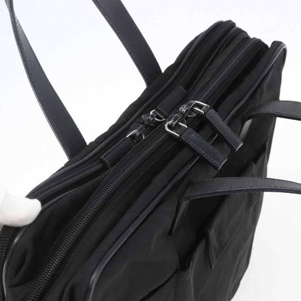 PRADA Business Bag Nylon Black Silver Auth ka390 - Picture 6 of 16